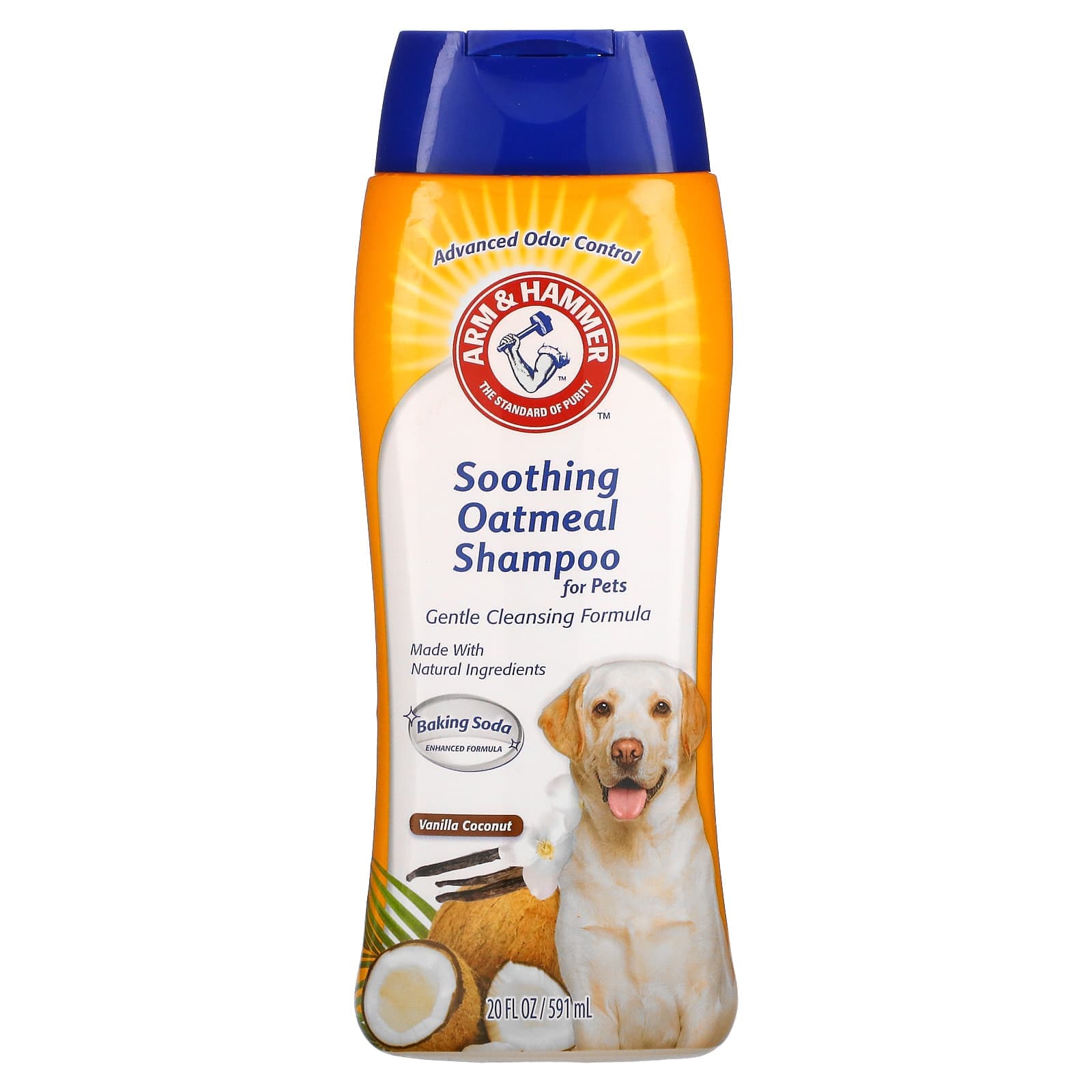 Arm & Hammer, Soothing Oatmeal Shampoo for Dogs, Vanilla Coconut, 20 fl oz (591 ml)