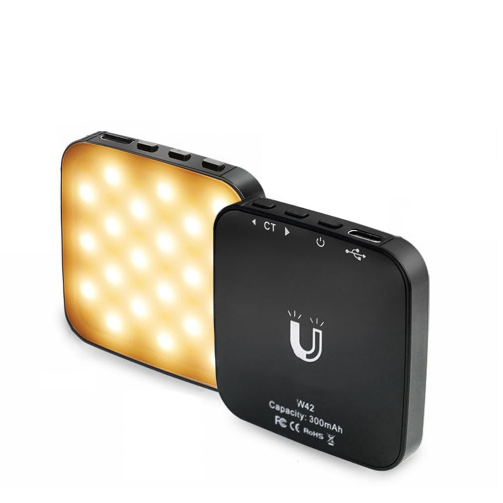 2W Magnetic Phone Light Bi-color Selfie light Pocket LED Light 2500K-8500K Color Temperature black