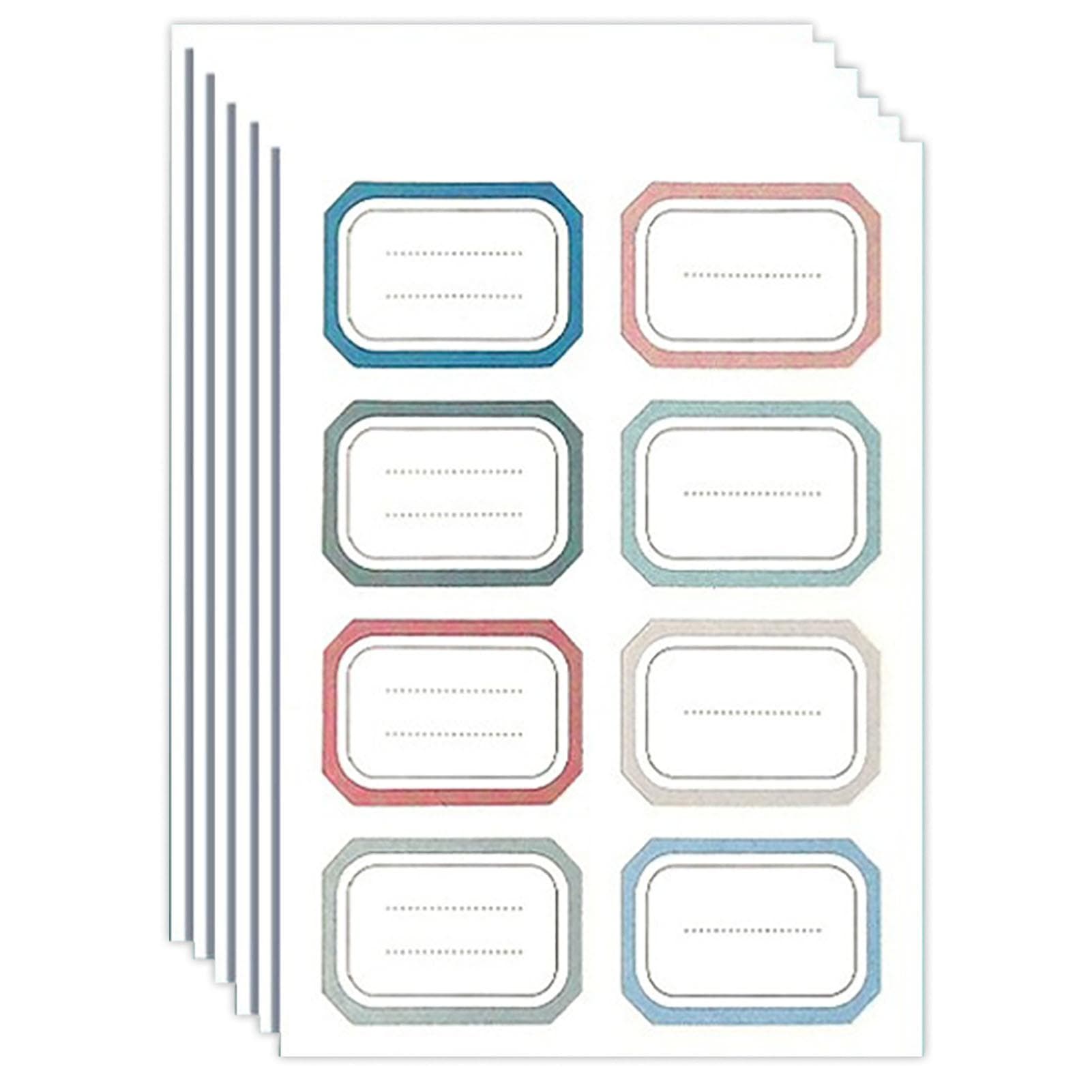 6 Sheets Name Sticker Self Adhesive Large Size Colorfast Versatile Easy Labeling Name Tag Stickers