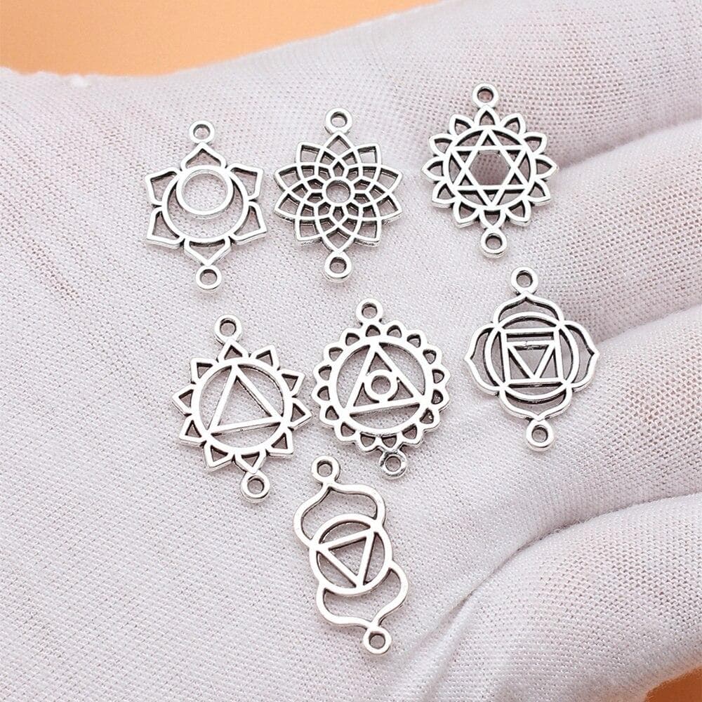 7pcs/set Chakra Connector Charms Accessories For Jewelry Jewelry Pendants Handmade