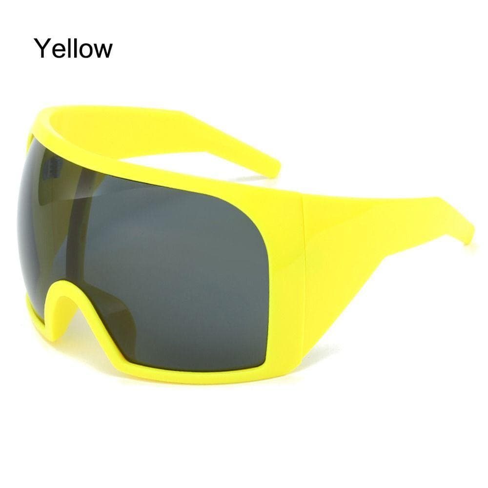 Oversize Fashion Y2k Wrap Around Sunglasses For Women Big Frame Black Shades Luxury Brand Design Punk Sun Glasses One Piece