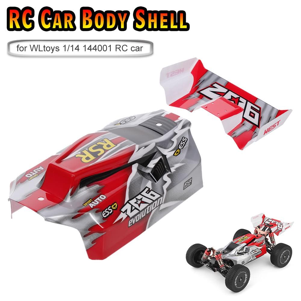 WLtoys 1/14 144001 RC Car Body Shell Kit PVC Printed Car Body RC Car Parts red
