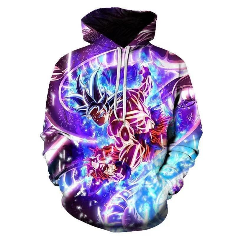 2024 National Trend Hip-Hop Hooded Sweatshirt Men's Dragon Ball Battle Suit 3D Printing Product Hoodie Sports Sweatshirt 5XL