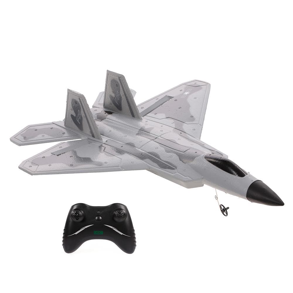FX822 F-22 Raptor Model Fighter Airplane 2CH EPP 2.4G Remote Control Airplane Fixed-wing RTF Toy grey