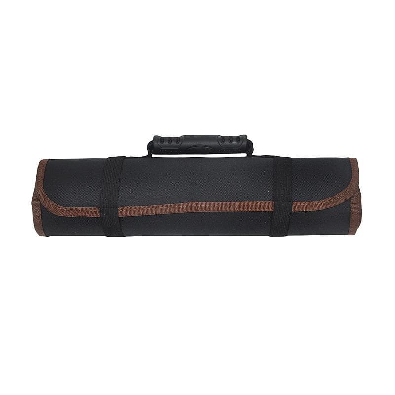 Large Wrench Roll Up Tool Roll Pouch Bag with 22 Pockets, Waterproof Canvas Wrench Roll Organizer Bag for Craftwork Electrician coffee