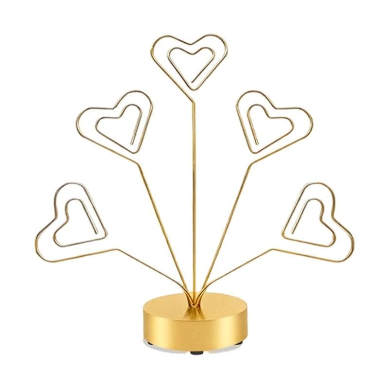 Decorative Wooden Photo Display Tree For Parties Weddings Birthdays 5 Branch And Flexible Wire Holders Organiser gold