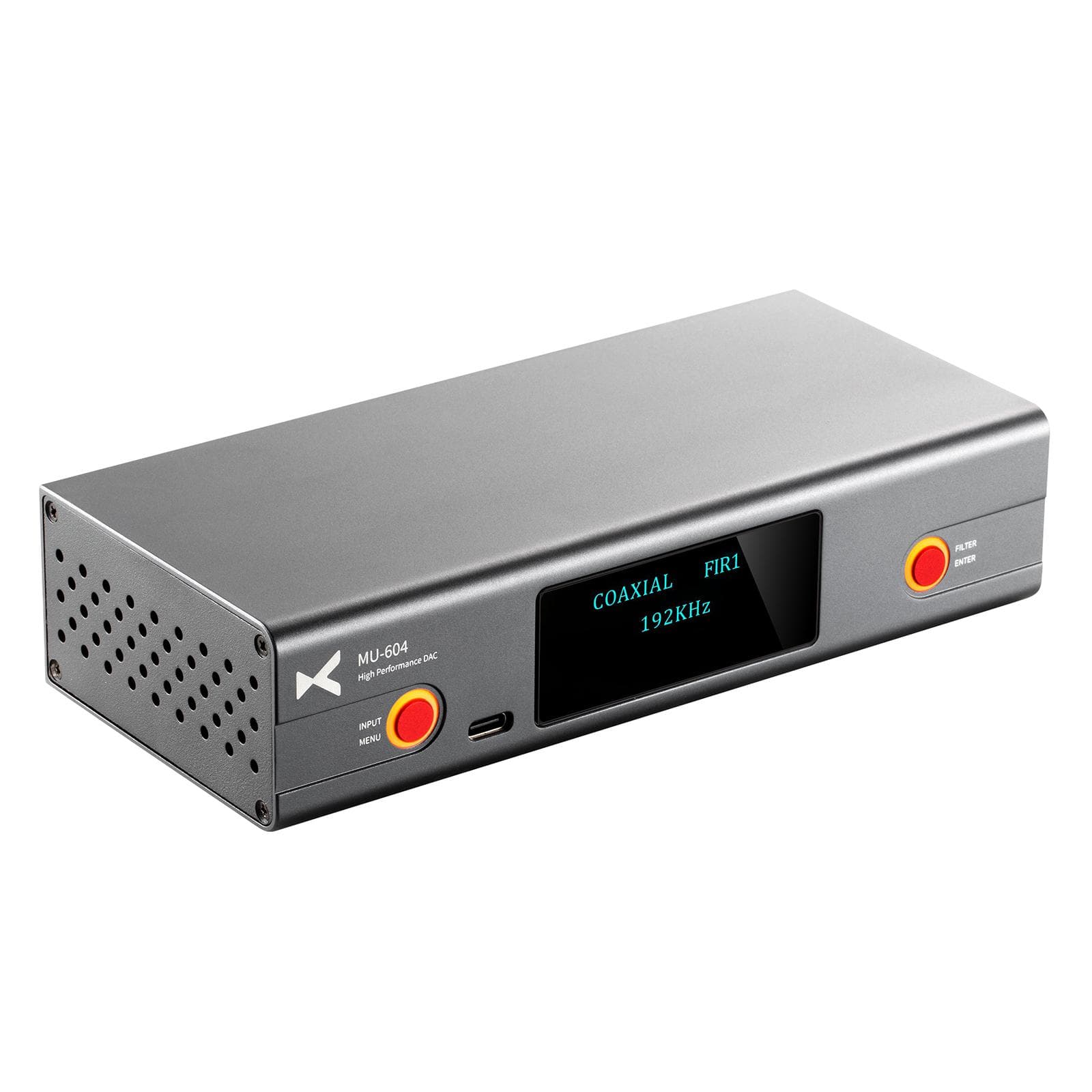 XDuoo MU604 High Performance DAC Digital Audio Decoding Preamp Decoder ES9018K2M *2 USB DAC Chip US Plug grey