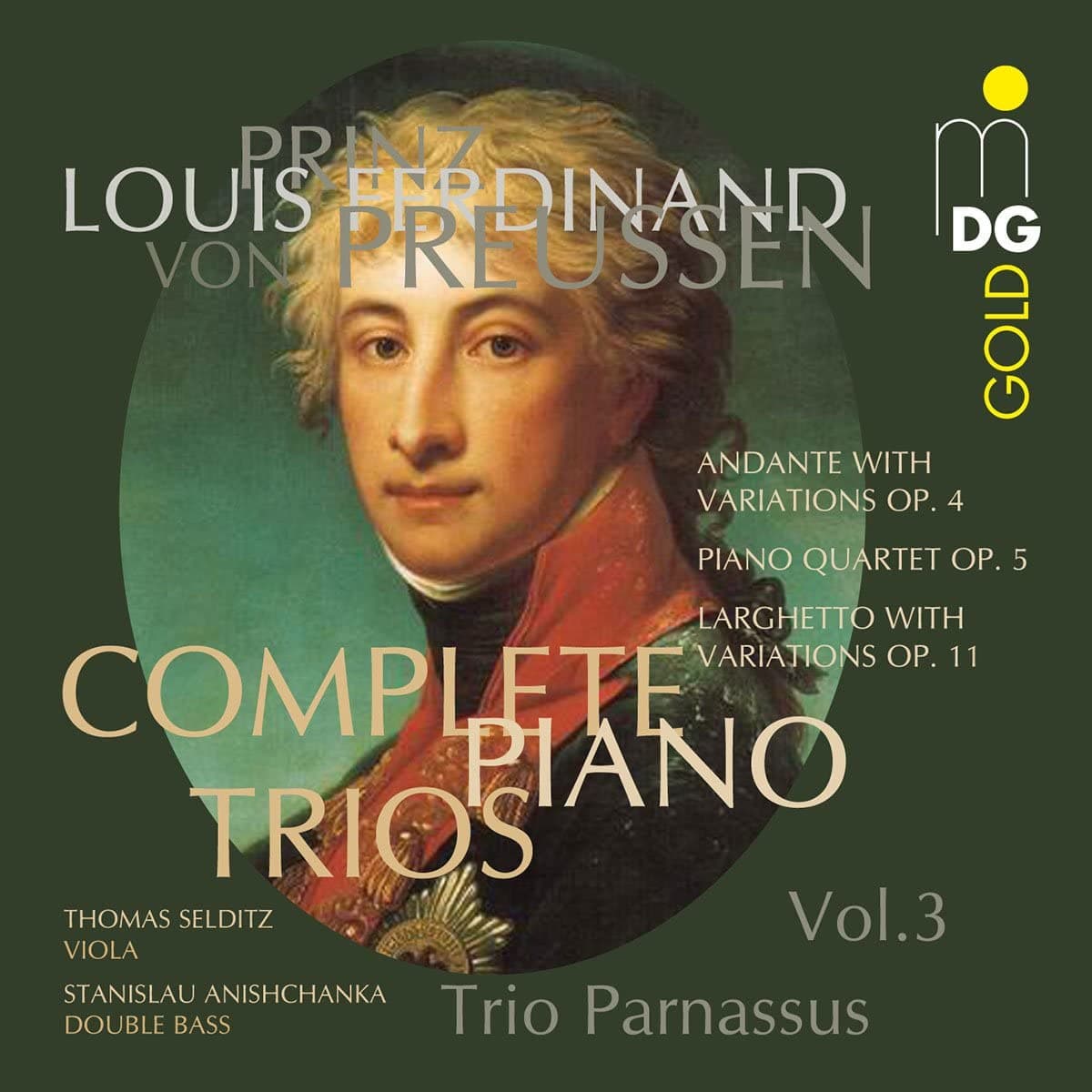 CD FERDINAND , TRIO PARNASSUS , SELDIT - Complete Piano Trios Vol.3 MCD30315492 MDG Gold 2009 Germany Classical Used