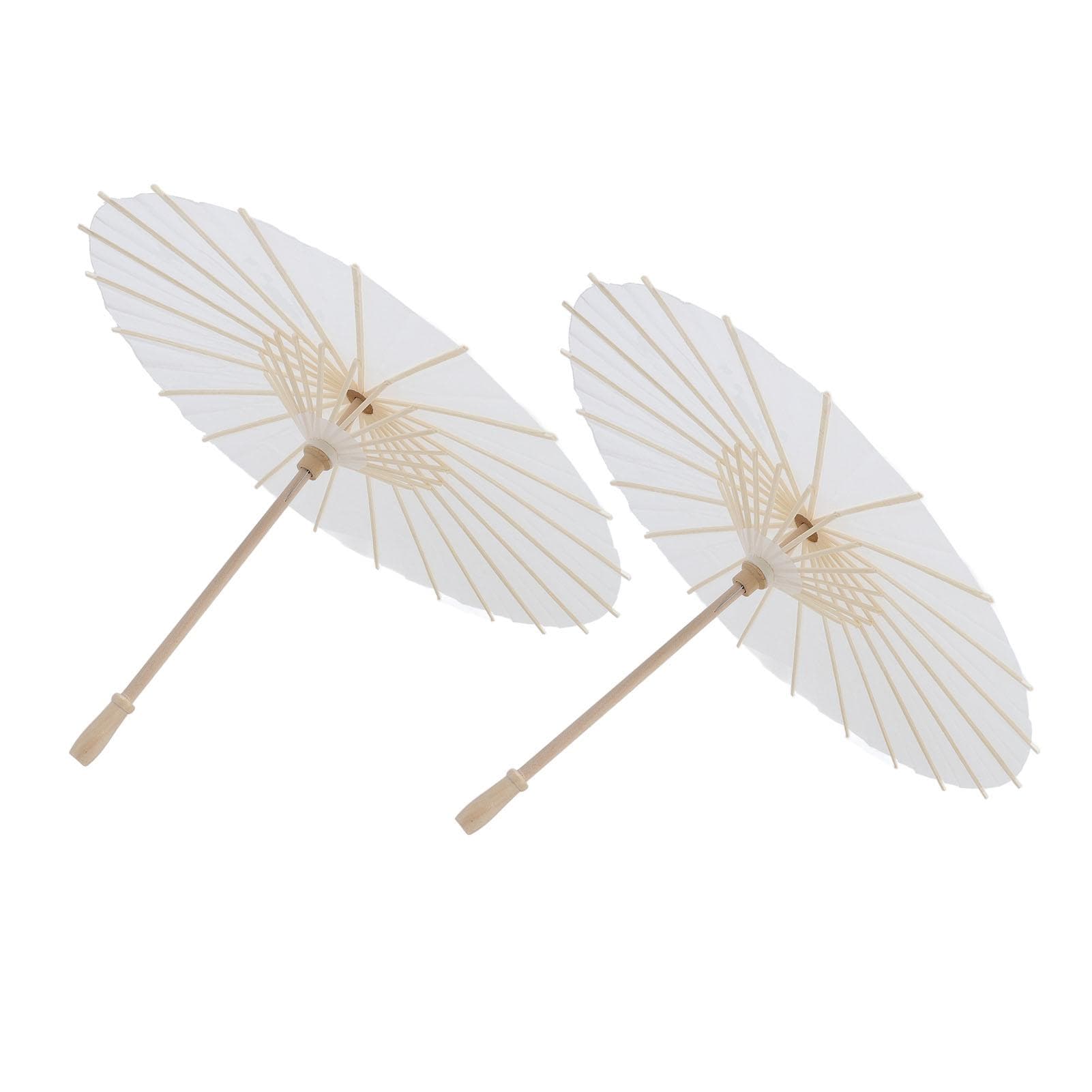 2PCS White Paper Umbrella Oiled Paper Painting Decorative Chinese Style Umbrella for Wedding Photo