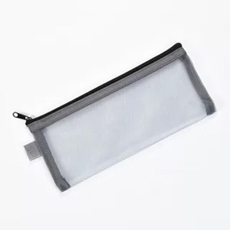 Makeup Brush Travel Case Cosmetic Toiletry Bag Organizer for Men Women Beauty Tools Zipper Mesh Pouch Wash Storage Pencil Bags grey