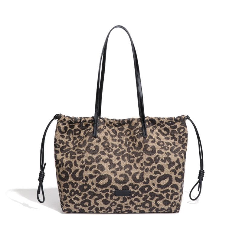 Trendy Leopard Print Single-shoulder Women's Bag, Large-capacity Commuting Tote Bag, High-end Feel, Versatile Underarm Bag