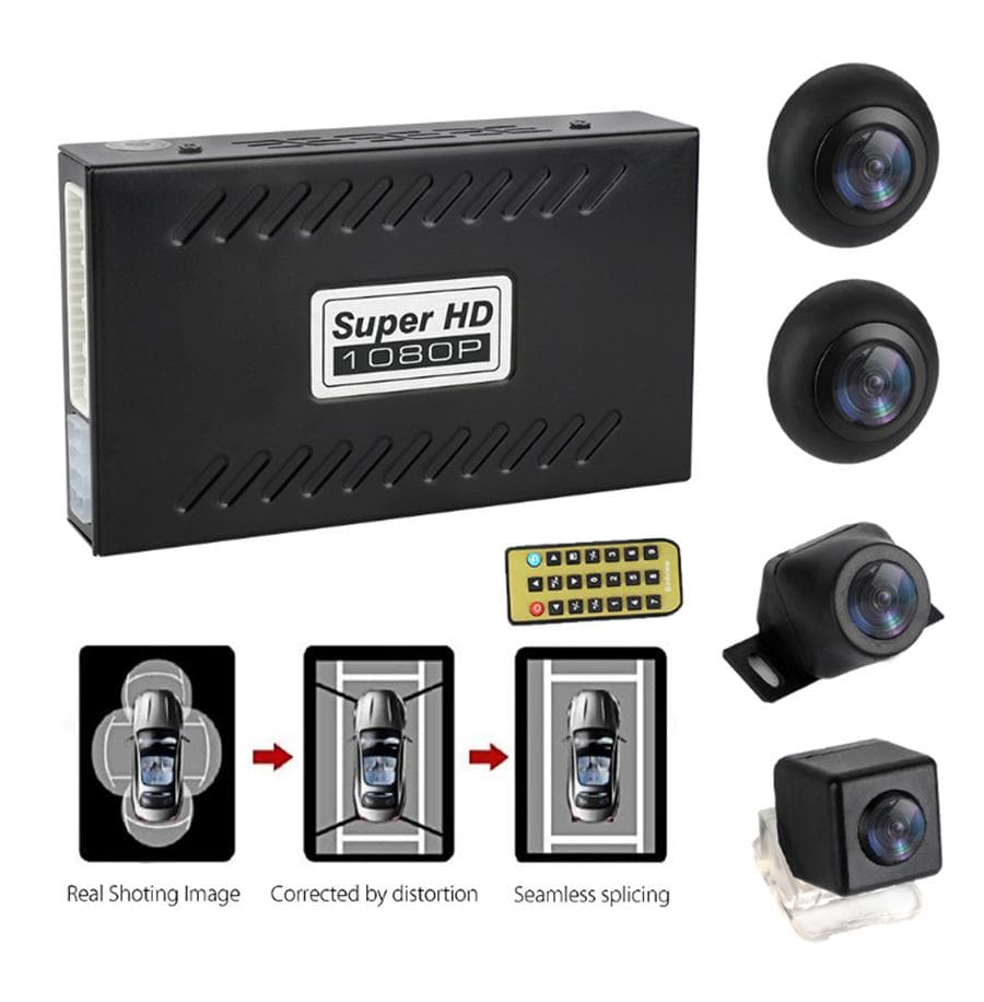 360 Degree Bird View Panoramic System Seamless Rearview Camera Car DVR Universal