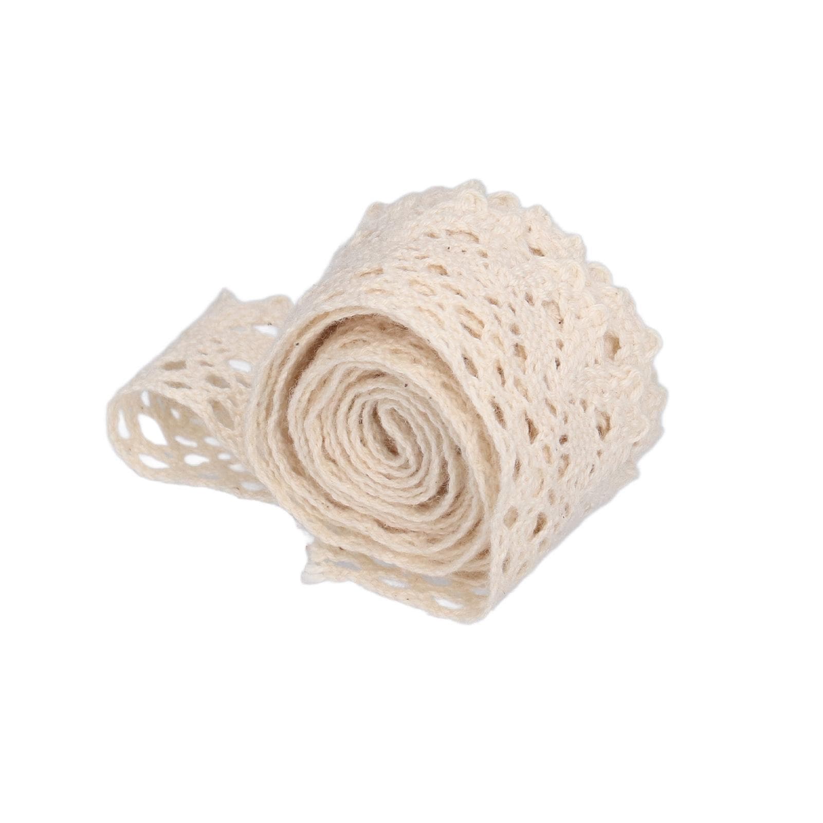 Lace Ribbon DIY Cotton Net 2.5cm Width 20 Yards Exquisite Lace Trim for Curtain Clothes Tablecloth beige