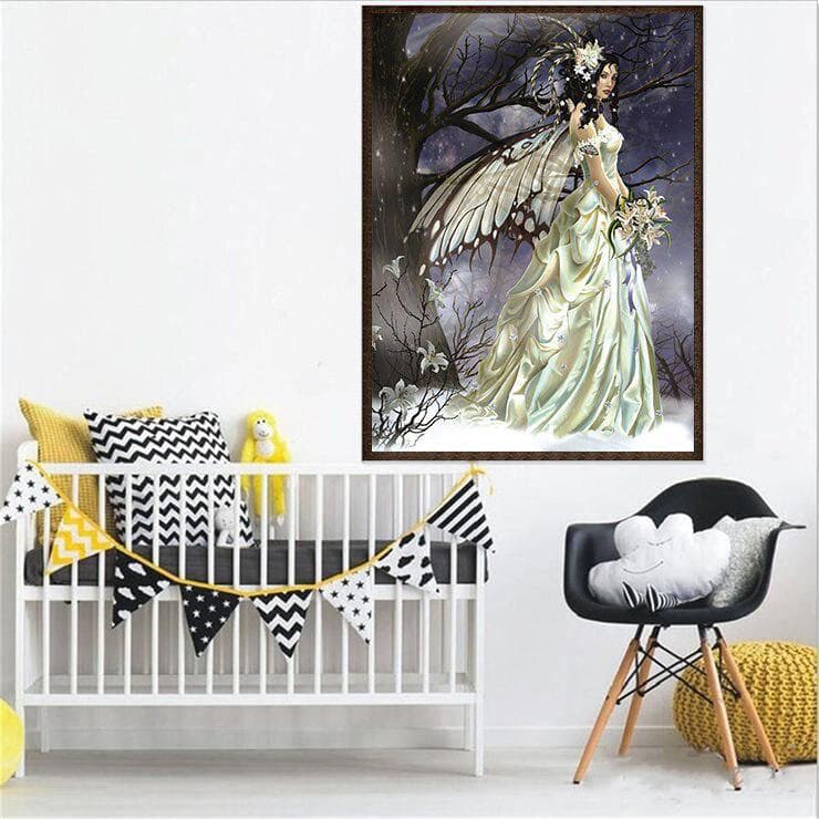Diamond Embroidery Forest Butterfly Beauty 5D Diamond Cross Stitch Crystal Full Diamond Decorative 20X30CM