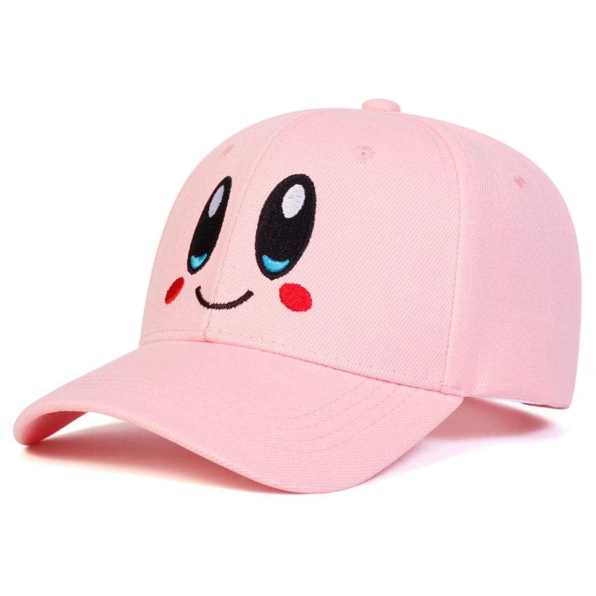 Unisex Cute Cartoon Eyes Embroidery Baseball Caps Outdoor Adjustable Spring and Autumn Casual Sunscreen Hat pink