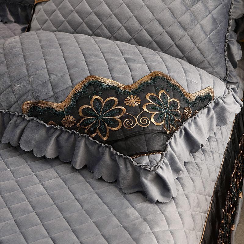 Solid Color Pillowcase Crystal Fleece Warm Clip Cotton Pillowcase Paired with Plush Pillowcase Short Plush Pillow 48 * 74cm-2pcs silver gray