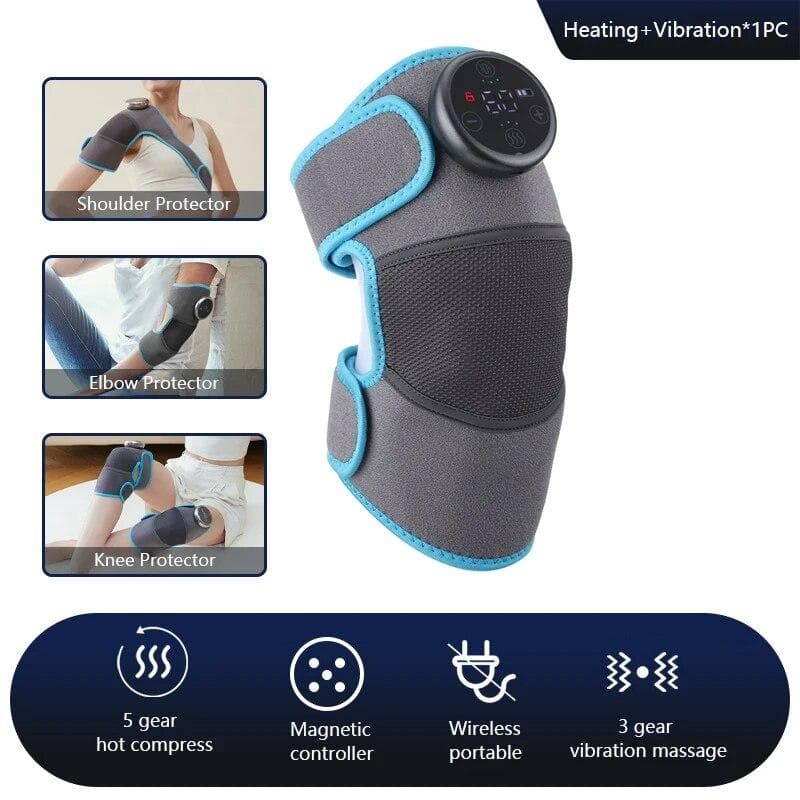 Electric Heating Vibration Massage Knee Shoulder Massager Joint Physiotherapy Pain Relief Elbow Warm Knee Pad Relaxation Tool france