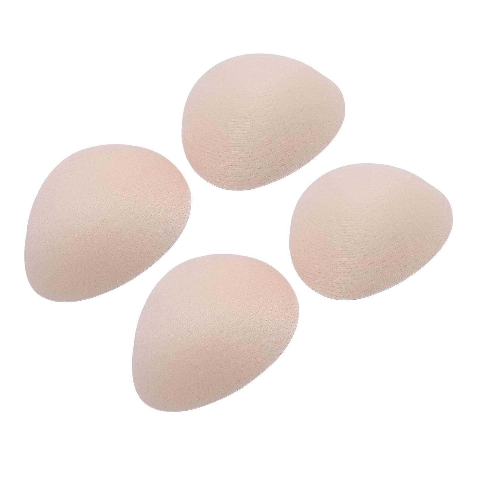 2 Pairs Bra Cup Inserts Padded Triangular Shape Seamless Thick Bra Pads for Swimsuits Bikinis 6CM