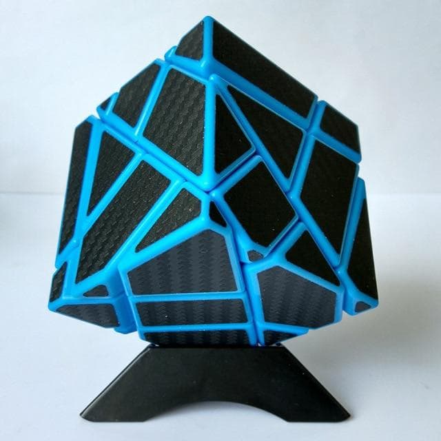 Strange Shape Cube Carbon Fiberb Sticker 3 *3 *3 Ghost Magico Cube Puzzle Speed Cube For Children Cube Toys Christmas Gift black