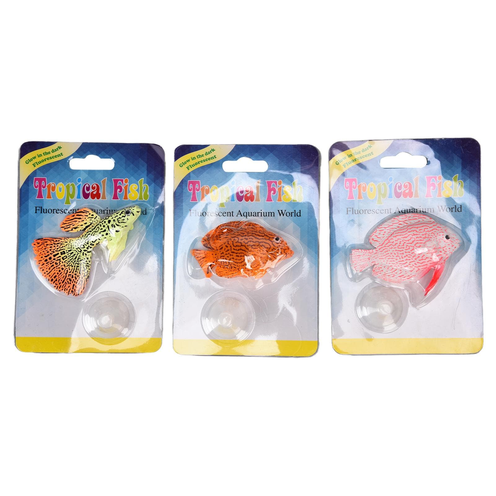 3Pcs Simulation Tropical Fish Landscaping Decorations Fake Guppy Angelfish for Fish Tank Aquarium