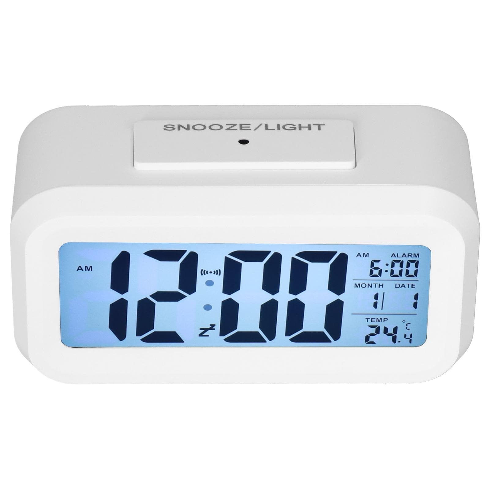 Digital Alarm Clock LED Large Display Electronic Night Light Snooze Function Alarm Clock for white