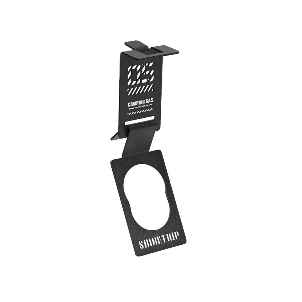 ShineTrip GasTank Hanger Hook for Camping IGT Table Stainless Steel Flat Gas Cylinder Holder black