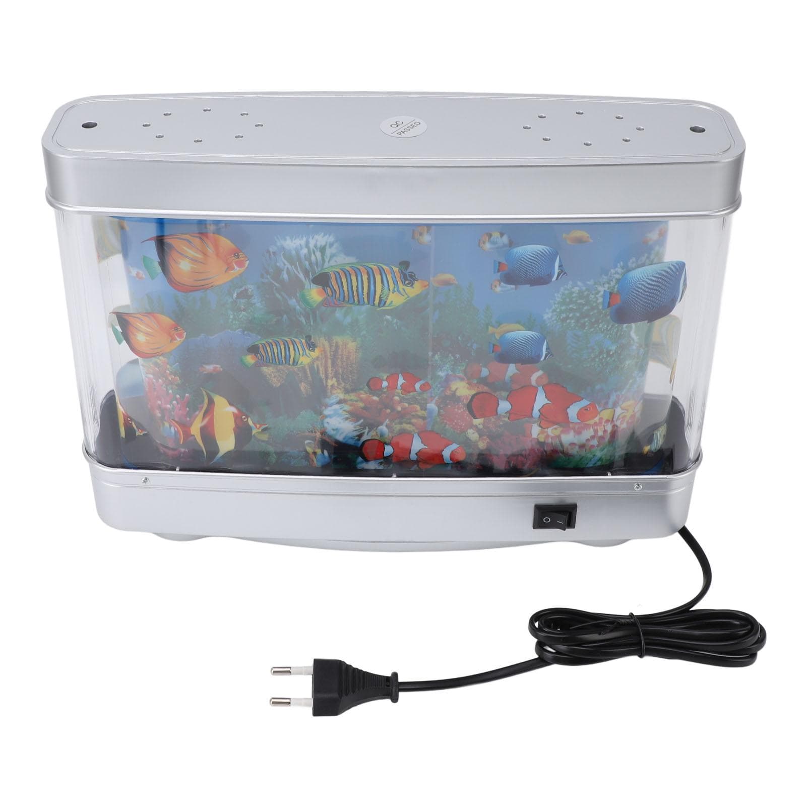 Aquarium Decorative Lamp Fascinating Moving Pictures Artificial Fish Tank Sensory Aquarium Night EU Plug 220V