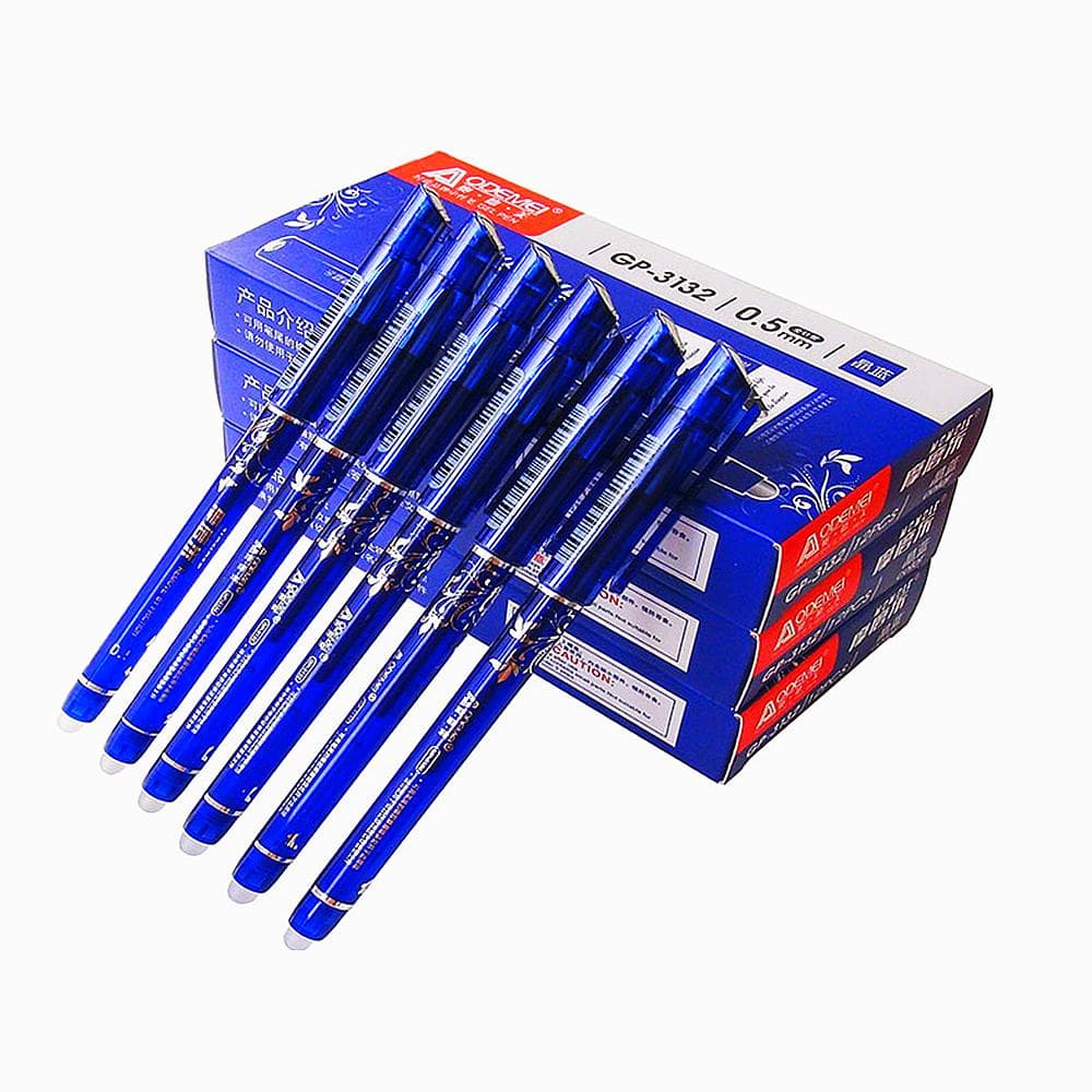 6/12 PCS Erasable Colour Gradient Ballpoint Pen Multifunctional Tool Pen Fashion Creative Stylus Stationery Writing School Ball gel Pen 6pcs blue