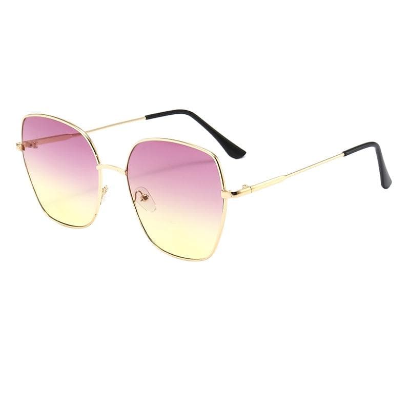 Fashion Metal Square Sunglasses UV400 Protection Gradient Lens Summer Driving Eyewear for Men Gafas De Sol 1PC