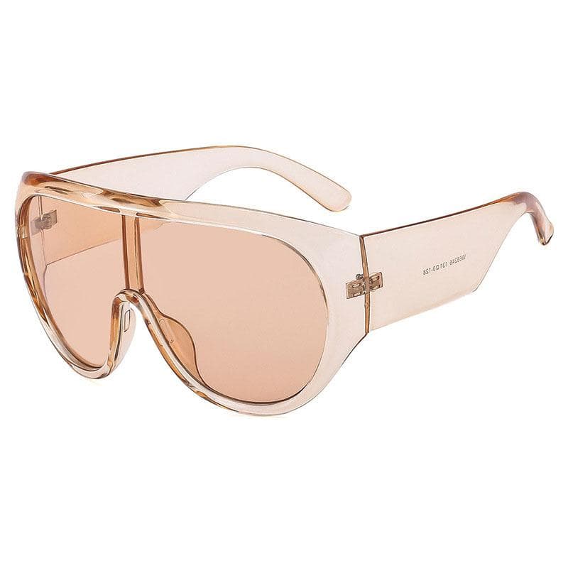 Oversized Vintage Sunglasses Women Men Luxury Designer Big Frame Punk UV400 Conjoined Lens Shades