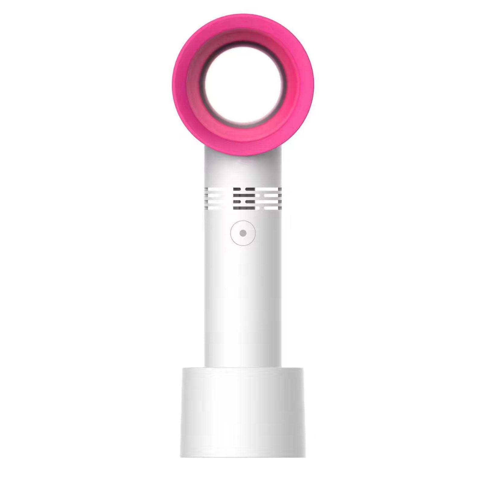 Handheld Bladeless Fan Handheld USB Rechargeable Cooling Safe Mini Eyelash Dryer Fan White
