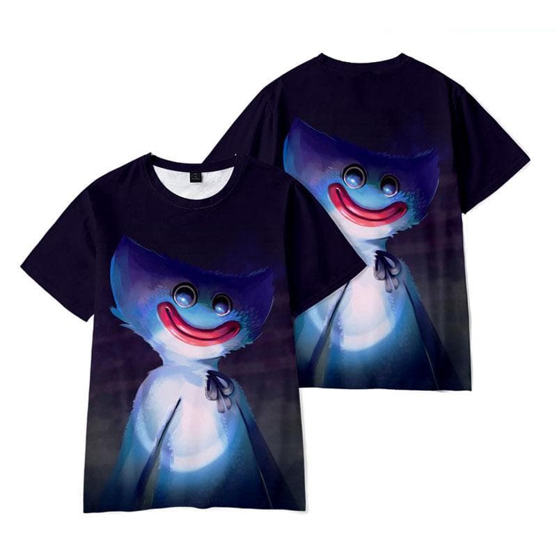 Poppy Playtime T-Shirts Huggy Wuggy Horror Game Cartoon 3D Print boy/girl O-Neck fashion T Shirt Kids Boys Tees Tops Clothing 160CM