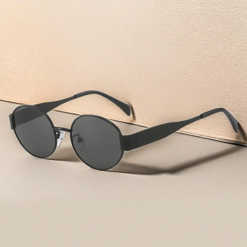 Small Oval Sunglasses Women Metal Round Sun Glasses Classic Reto Casual Driving Shades