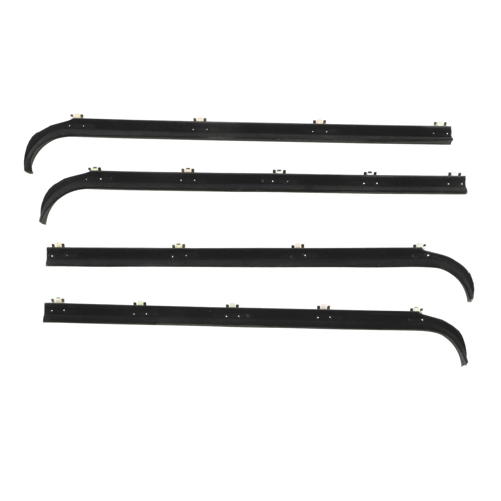 4Pcs Window Molding Sweep Felt Trim Seal E7TZ1521452A Waterproof Antidust Noise Reduction