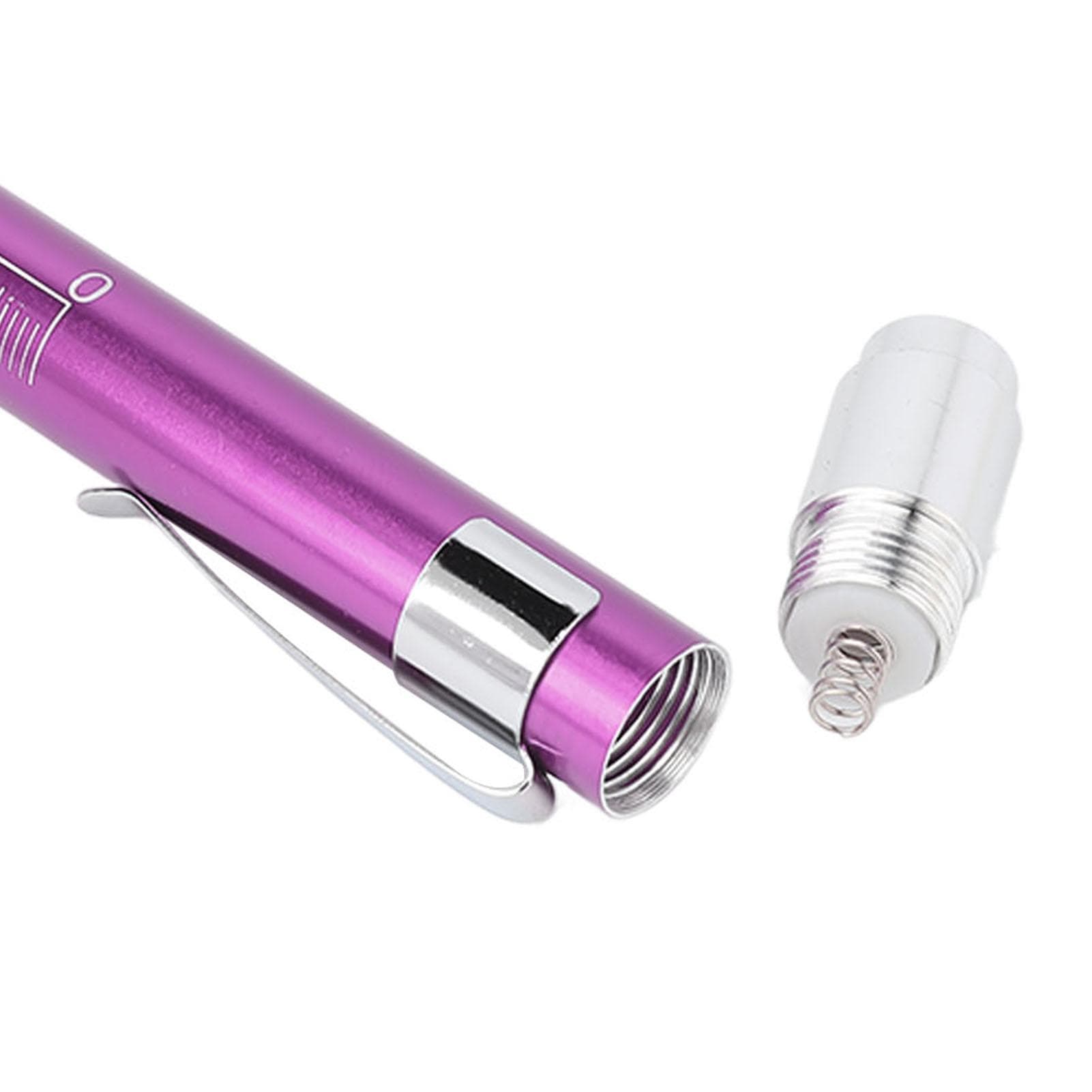 LED Penlight White Lighting Concave Head Aluminum Alloy Medical Pen Light for Throat Blue purple
