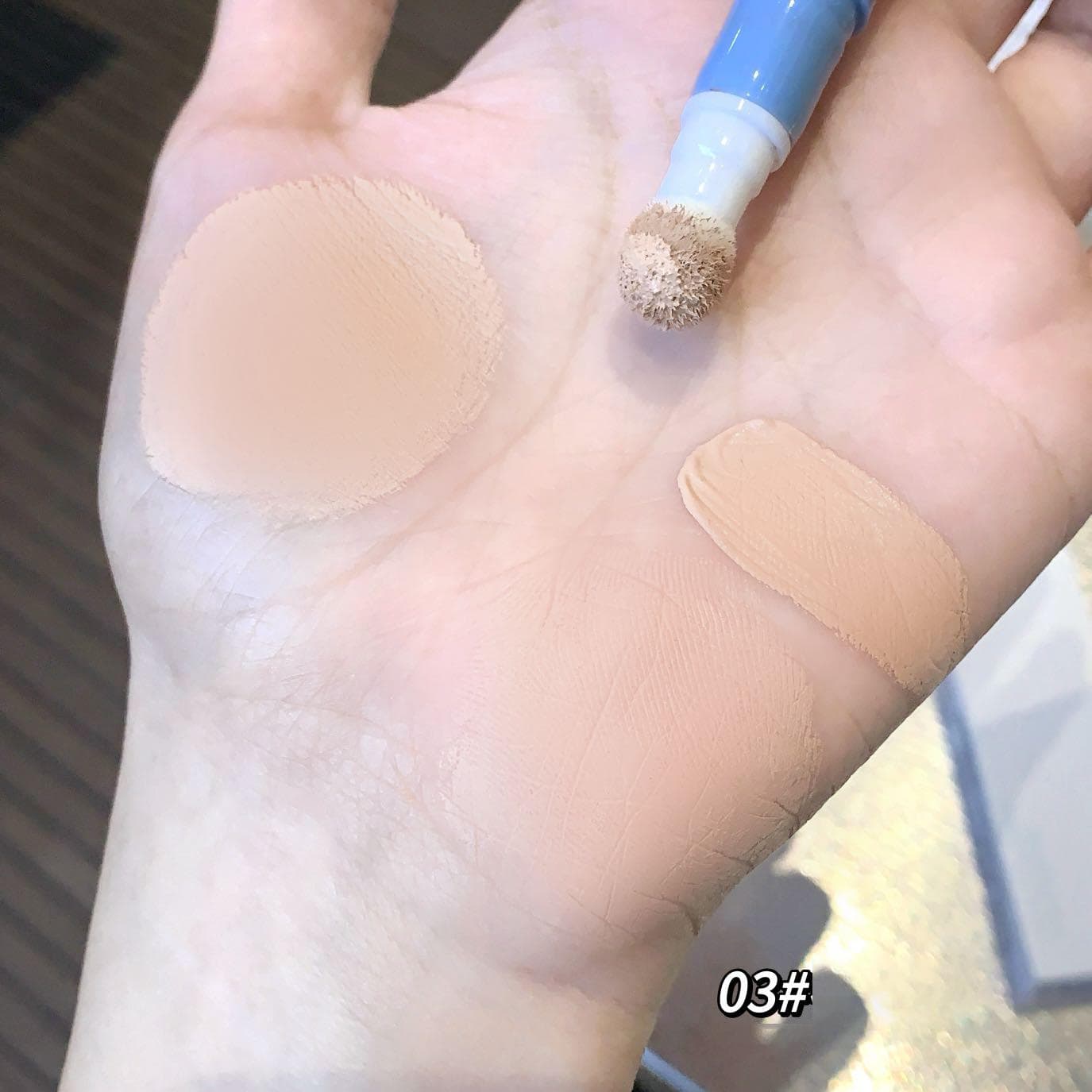 Facial Concealer Liquid Cover Dark Circles Freckles Acne Long Lasting Foundation Makeup Rotating Sponge Tip Applicator