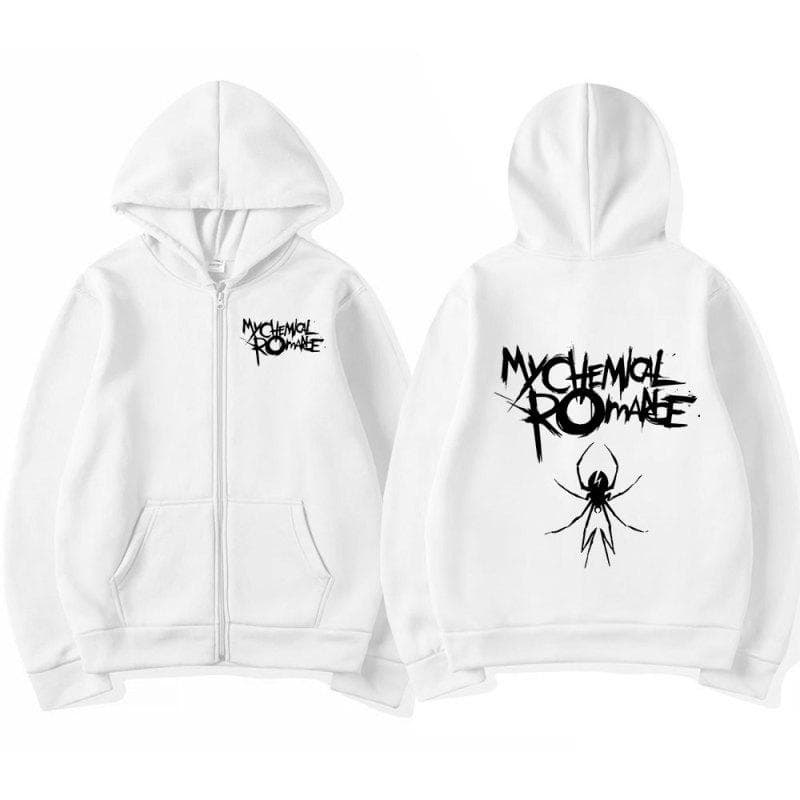 Rock Band My Chemical Romance Mcr Dead Zipper Hoodie Black Parade Punk Emo Zip Up Sweatshirt Men Fashion Vintage Hoodies Coats XXL