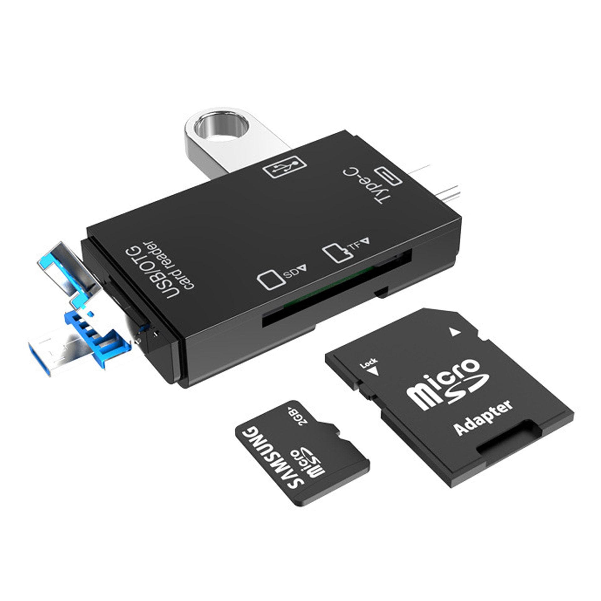 Multifunctional USB 3.0 Type-C Card Reader with OTG 2.0 for Android Phone and Computer, Supports SD/TF/U Disk