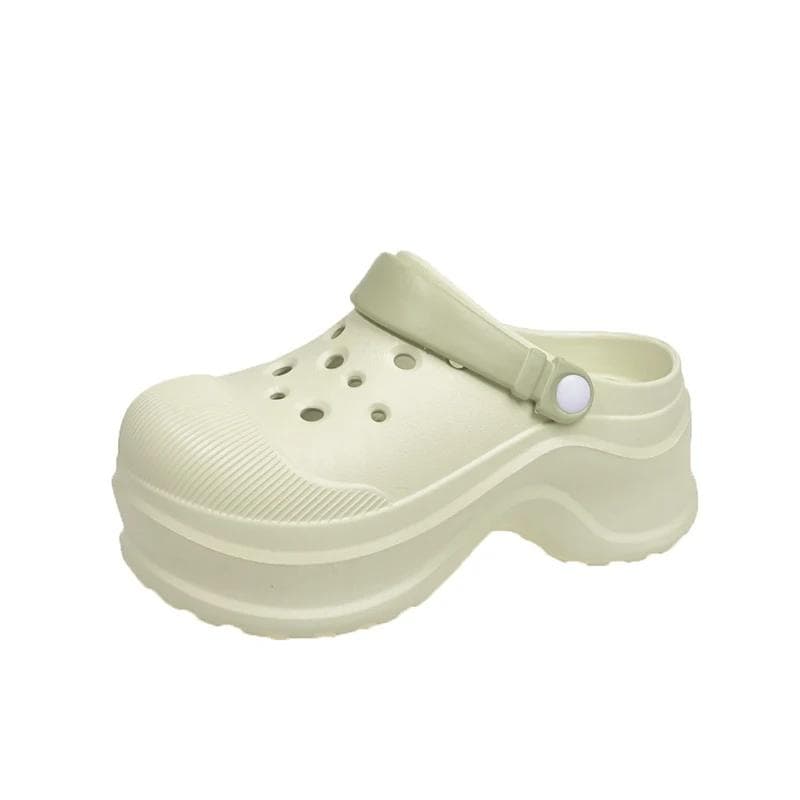 Summer Outdoor Lady Slippers Fashion Height Increasing Girls Slides Breathable Nurse Slippers Women Sandals Platform Clogs Shoes 35-36
