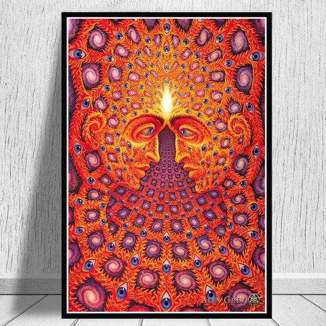 Alex Grey Psychedelic Trippy Tree Life PicturesWall Art Canvas Prints Painting Bedroom Abstract Poster Modern Home Decoration 30X40cm Unframed