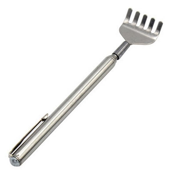 Stainless Steel Telescopic Scratcher Scratching Back Scratcher Massage Tool Health Care silver