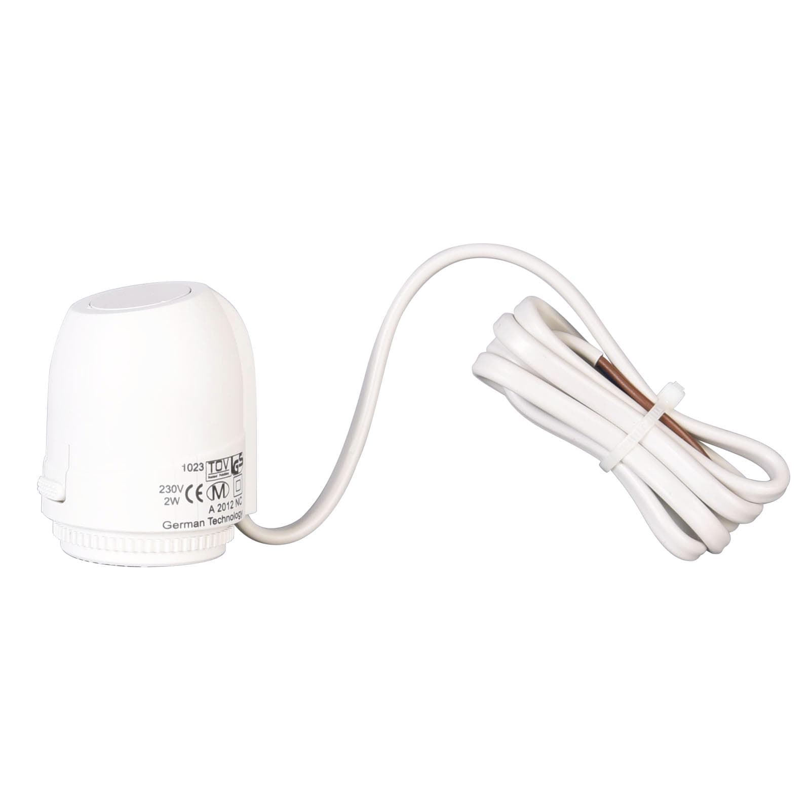 Thermal Actuator AC 230V Normally Close Electric Actuator M30 * 1.5 Thread for Floor Heating white