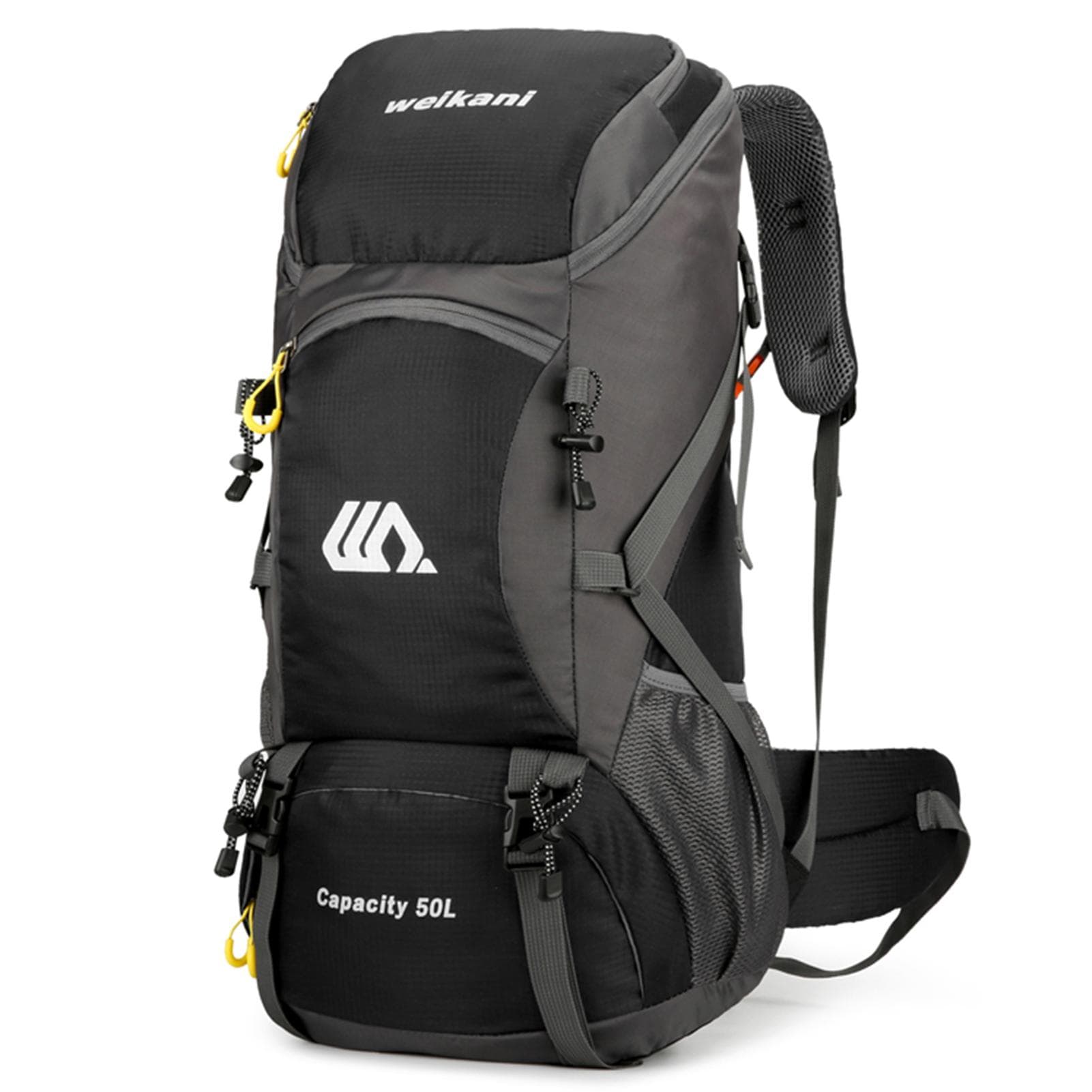 50L Water Resistant Hiking Backpack Outdoor Sport Daypack Travel Bag for Camping Climbing Traveling black