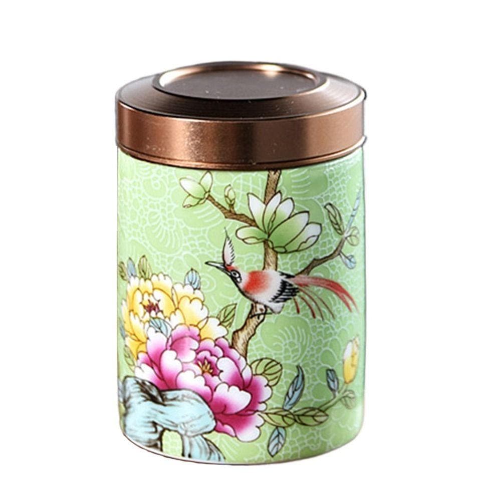 Ceramics Tea Storage Container Sealed Tea Storage Jar Gift Versatile Storage Can Home Decoration Style 1