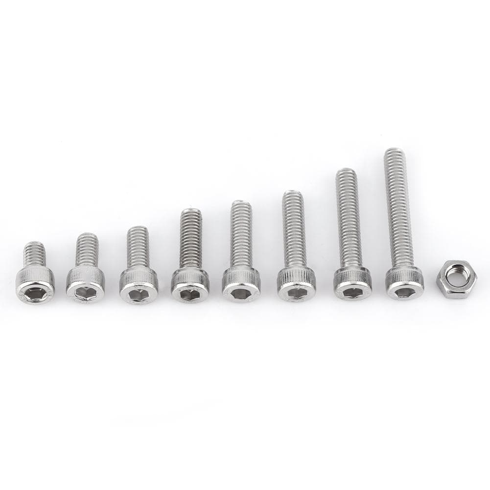 Stainless Steel SS304 Hex Socket M5 Bolts and Nuts Assortment (Cap head)