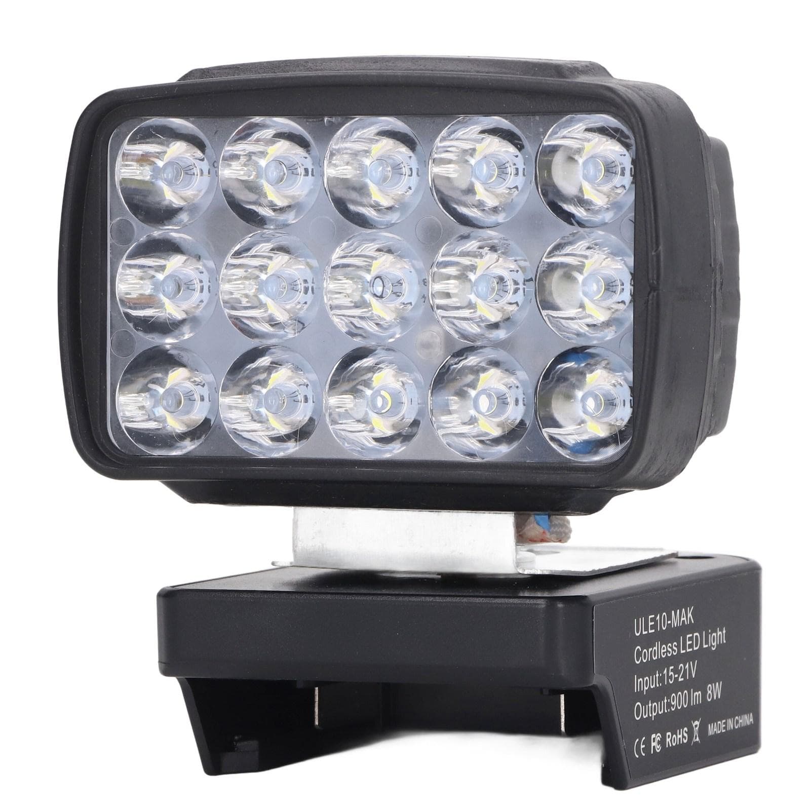 LED Work Light 15 Beads 6500K 15V?21V Lithium Work Light Lamp for Shops Barns Cars 8W