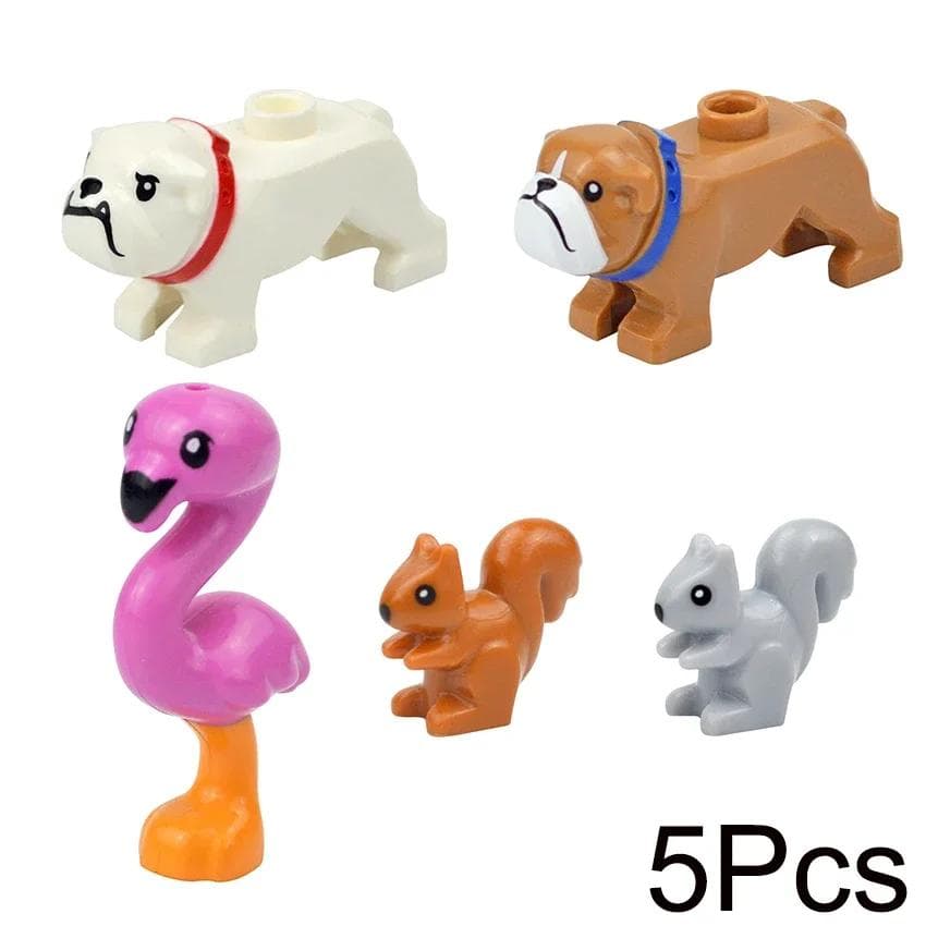 Small Particles Bricks Set City Animal Building Blocks Duck Swan Pig Cat Figures Bird Dog Zoo Farm Accessories Kid Toys Gifts