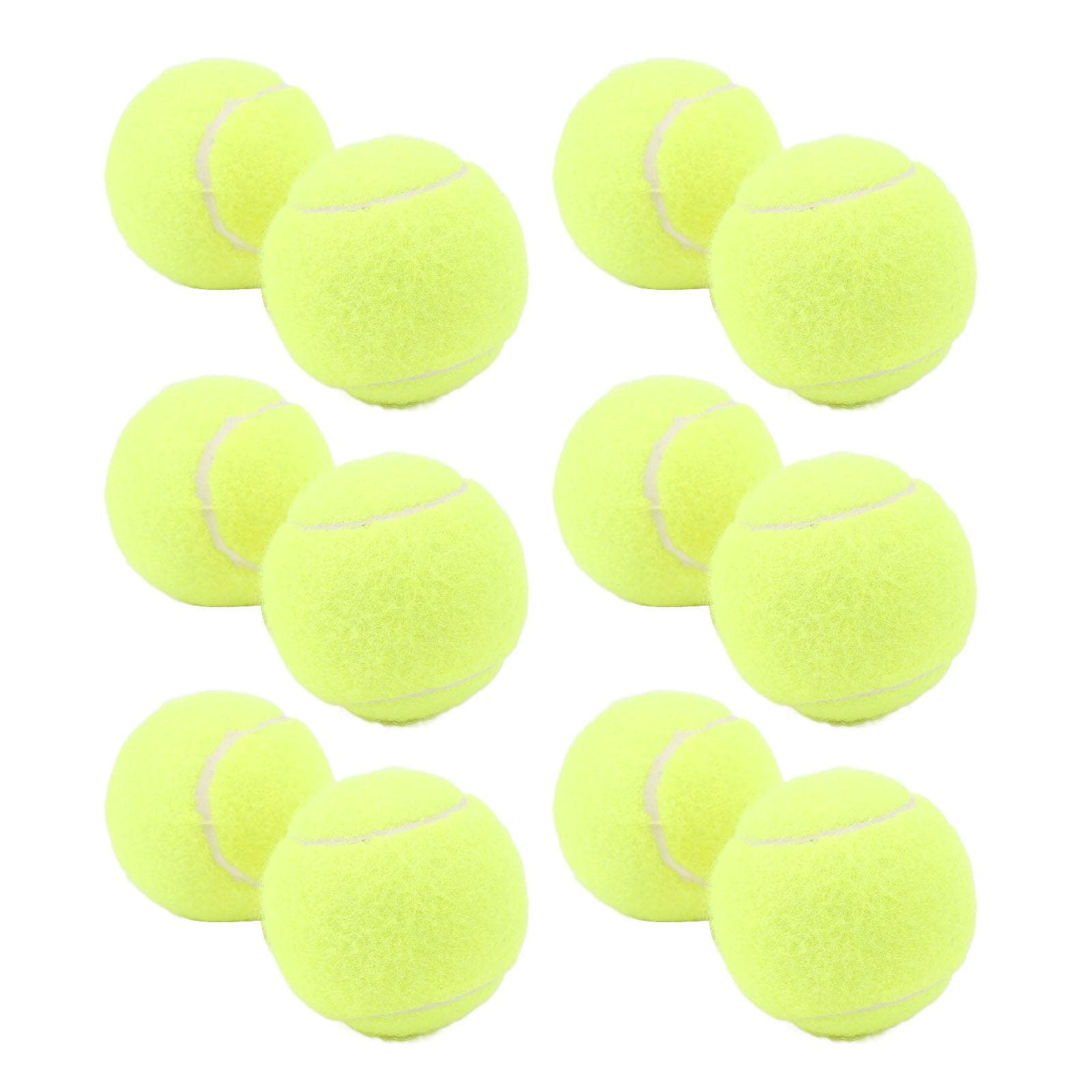 12 Pack Tennis Balls Rubber Felt Pressure Training Tennis Balls Practice Balls with Storage Bag for
