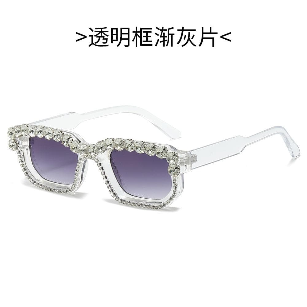 Y2K Square Sunglasses Women Men Colorful Diamond Studded Trendy Glasses Fall New Arrivals Fashion Shades