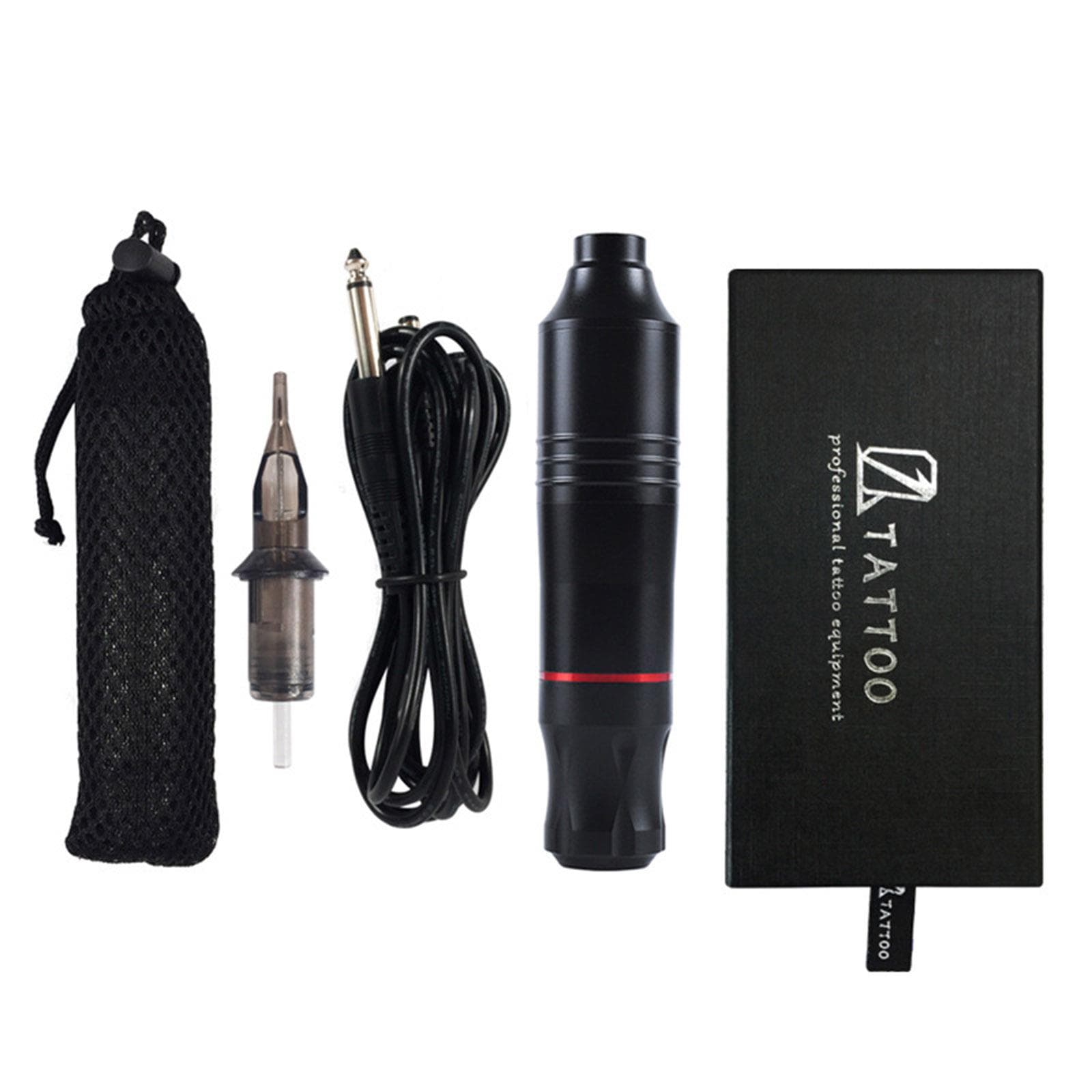 Professional Tattoo Machine Motor Rotary Tattoo Pen Space Aluminum Eyebrow Cartridge Pen Make up Kit black